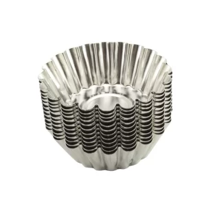 Set Inox Forma Tip Cosulet pentru Savarine, Diametru 8 cm, 6 bucati