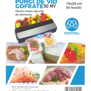Pungi pentru vidat gofrate15x25 90my 50/set