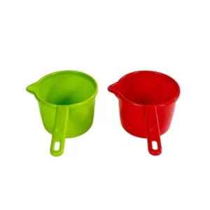 Cana cu maner, verde si rosie, 1.25L