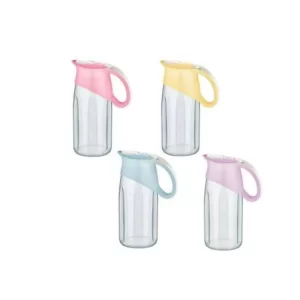 Carafa din plastic cu maner, diverse culori, bauturi calde si reci 1,46L
