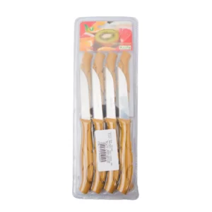 Set 12 cutite mici cu maner maro ergonomic